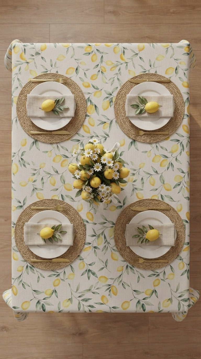 Table Cover | Lemon Print | Premium Quality