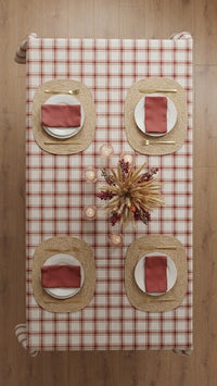 Table Cover | Red Plaid | Premium Quality 2