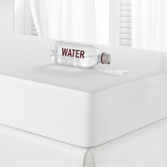 NUUN waterproof mattress protector 130 GSM fitted sheet on bed